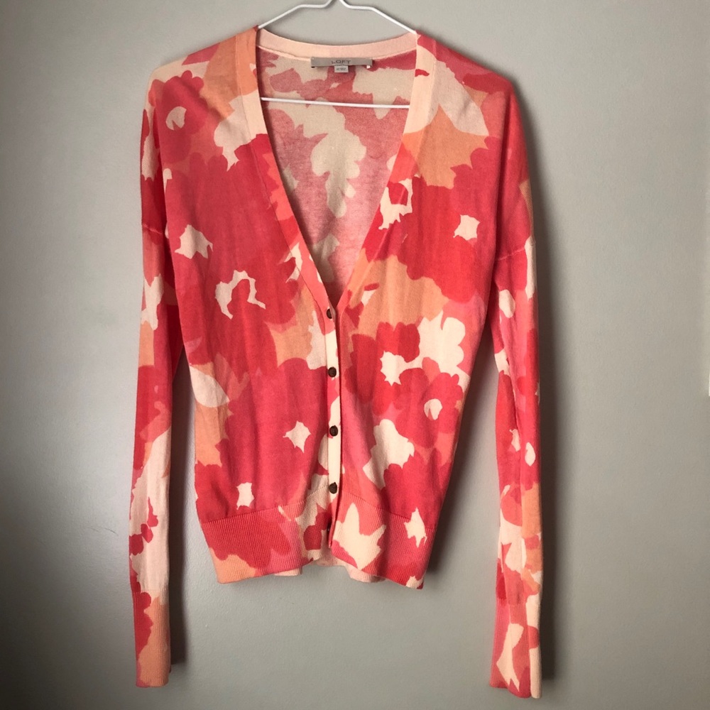 LOFT floral sweater